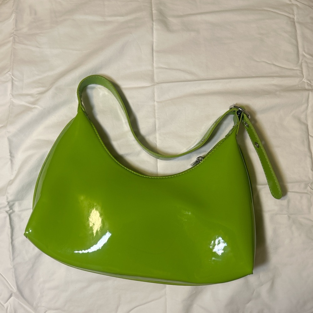 Forever 21 Glossy Neon Green Shoulder Bag